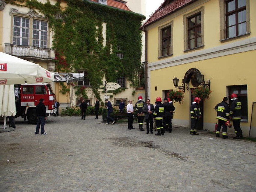 Pożar na Zamku Książ koło Wałbrzycha