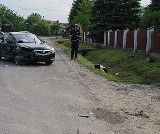 Wypadek w Ożańsku. Tir uderzył w auto [zdjęcie]