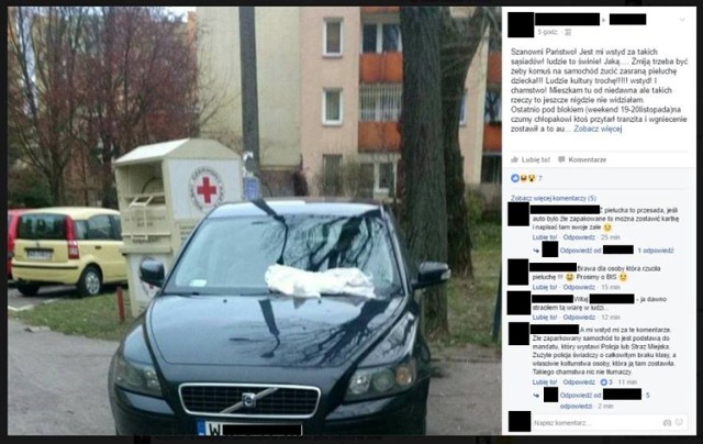 Radykalne metody walki ze źle parkującymi. "Wstyd mi za takich sąsiadów"