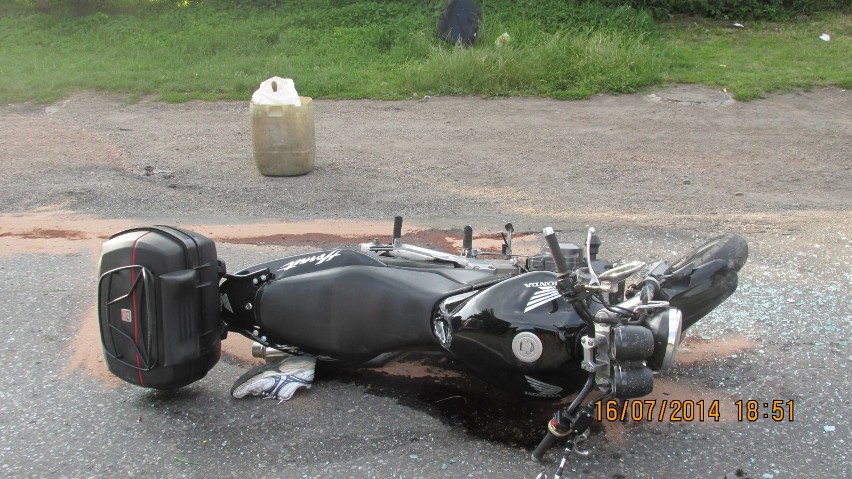 Wypadek motocyklisty w Wiśle Małej. Zginęła 24-letnia kobieta [ZDJĘCIA]