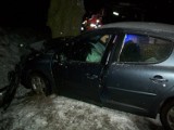Wypadek w miejscowości Wierzbno: Peugeot uderzył w drzewo [FOTO]