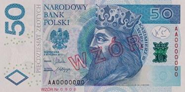 Nowe banknoty w Polsce - 50 złotych [nowy wygląd,...