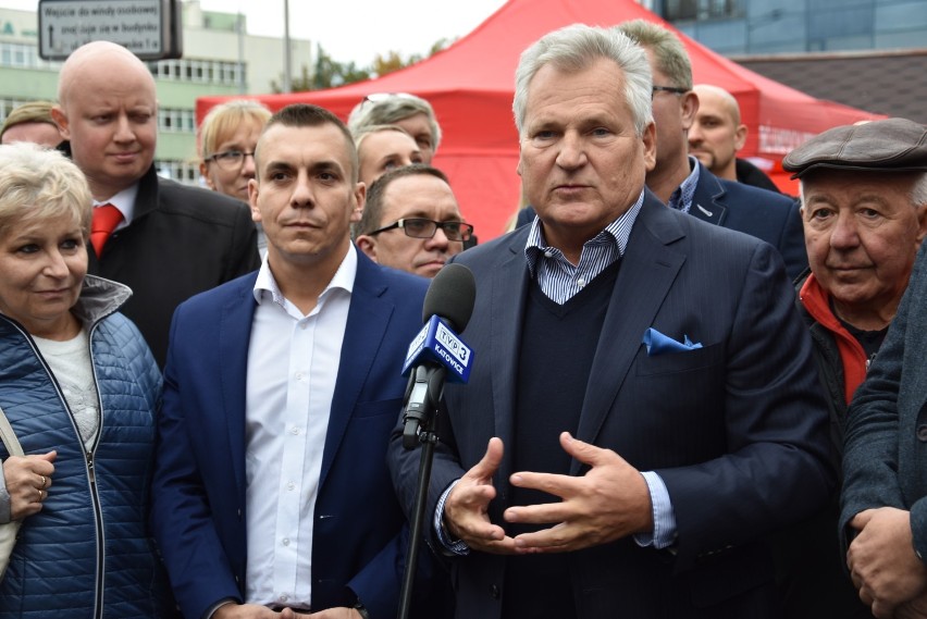 Prezydent Aleksander Kwaśniewski w Sosnowcu