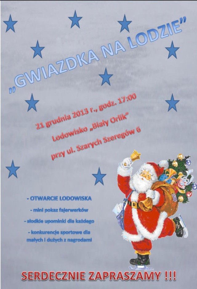 Gwiazdka na Lodzie, czyli otwarcie lodowiska w Skierniewicach odbędzie się w najbliższą sobotę, 21 grudnia.