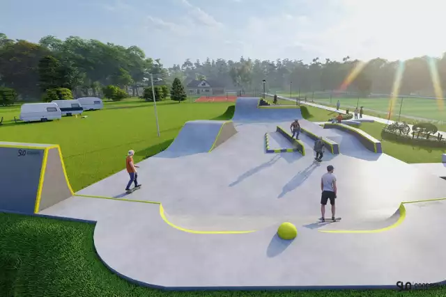Tak będzie wyglądał więcborski skatepark. Ma być oddany do użytku latem 2024 roku.