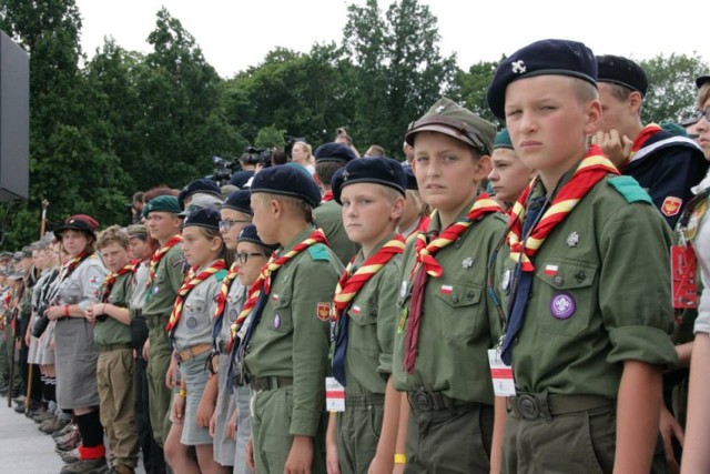 Harcerze ze Starogardu na rocznicy w Warszawie