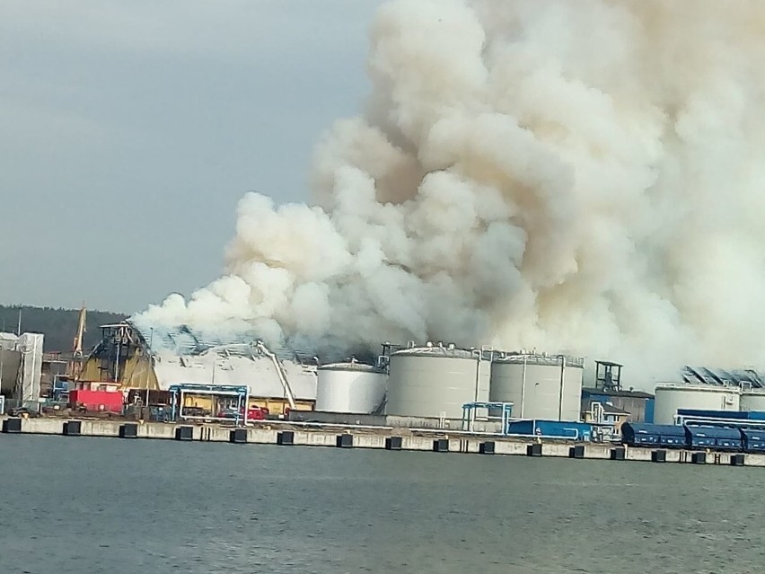 Śledztwo po pożarze magazynu portowego w Gdyni. Dokładne ustalenie przyczyn pojawienia się ognia potrwać może wiele dni 