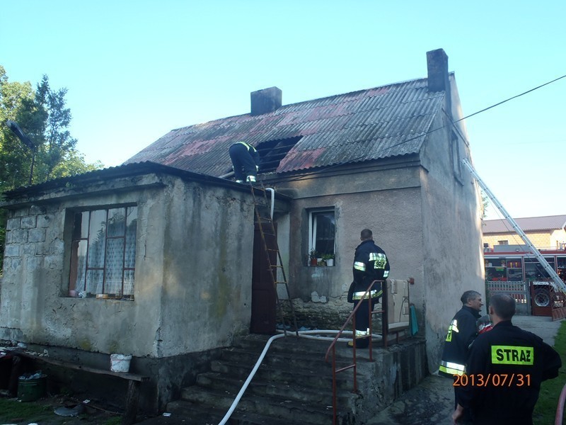 Pożar domu w Budkach Nowych