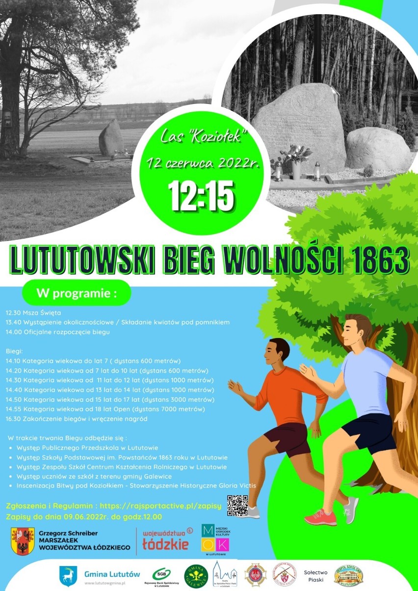 Lututowski Bieg Wolności 1863. Sportowa rywalizacja z historią w tle ZDJĘCIA