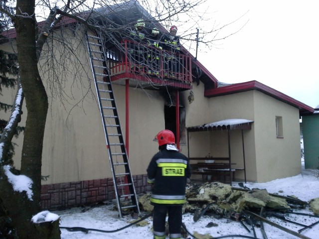 Pożar domu w Świdniku