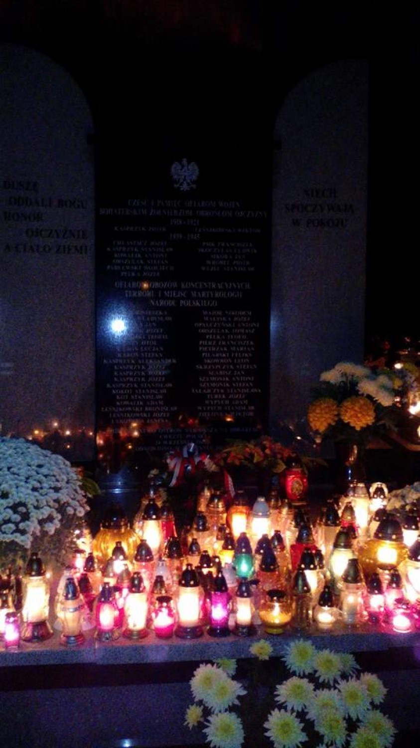 Pomnik upamiętniający mieszkańców Ostrowów, którzy zginęli podczas I i II wojny światowej