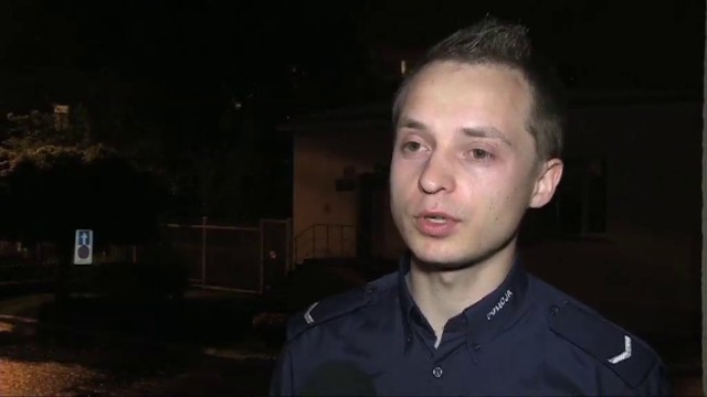 Piorun zabił kobietę. Tragiczne skutki burzy w Lublinie/na zdj. sierż. Kamil Gołębiowski, policja w Lublinie