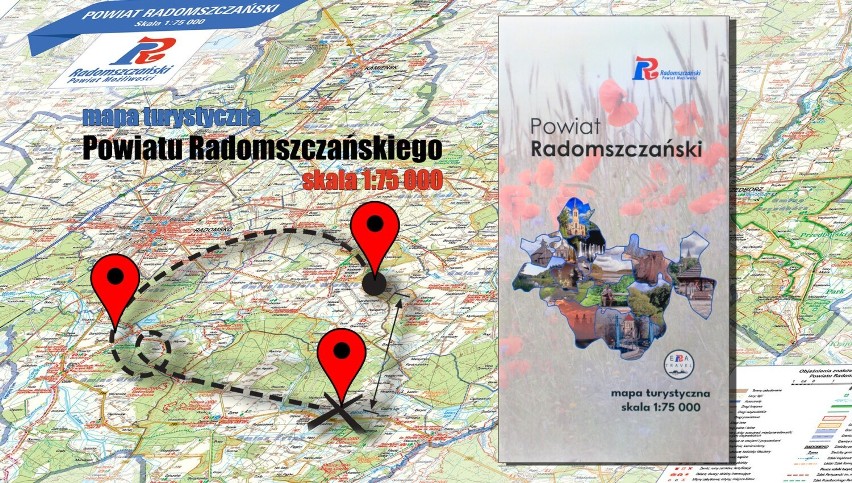 Starostwo powiatowe w Radomsku przygotowało mapę turystyczną Powiatu Radomszczańskiego