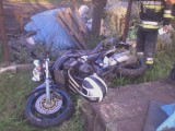 Wypadek motocykla w Radlinie. Dwie osoby poszkodowane