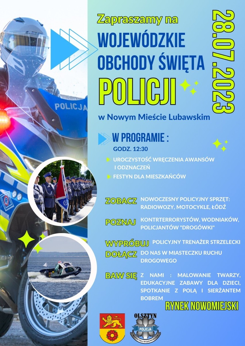 Wojewódzkie Obchody Święta Policji w Nowym Mieście Lubawskim