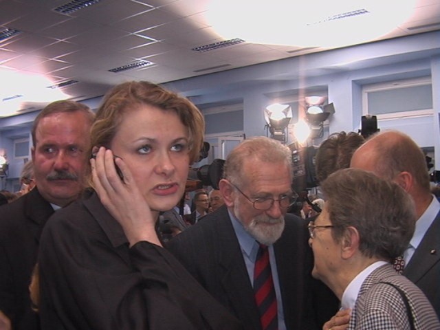 Katarzyna Piekarska w sztabie wyborczym. fot. Lucyna Rozlatowska