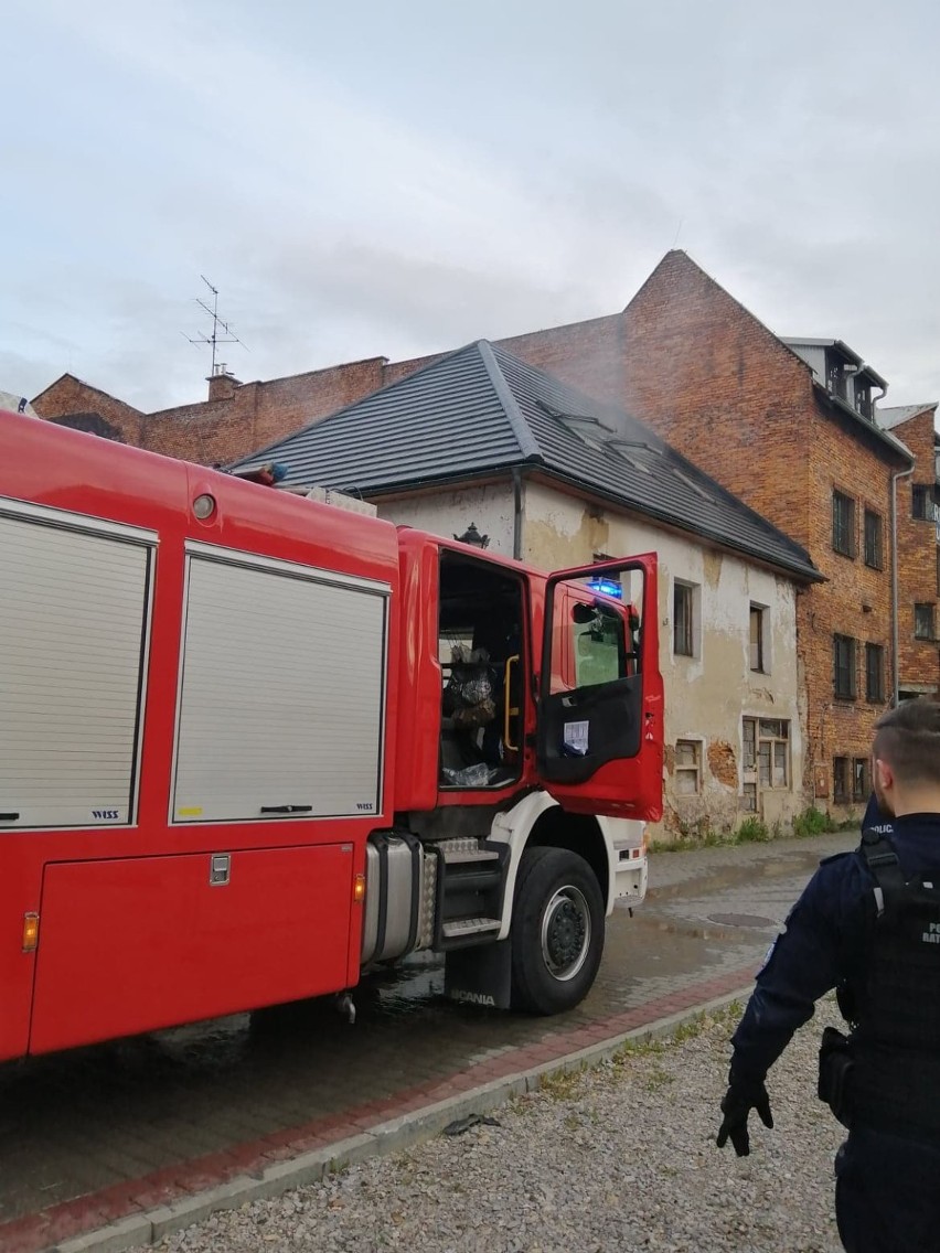 Pożar na poddaszu przy ul. Joselewicza