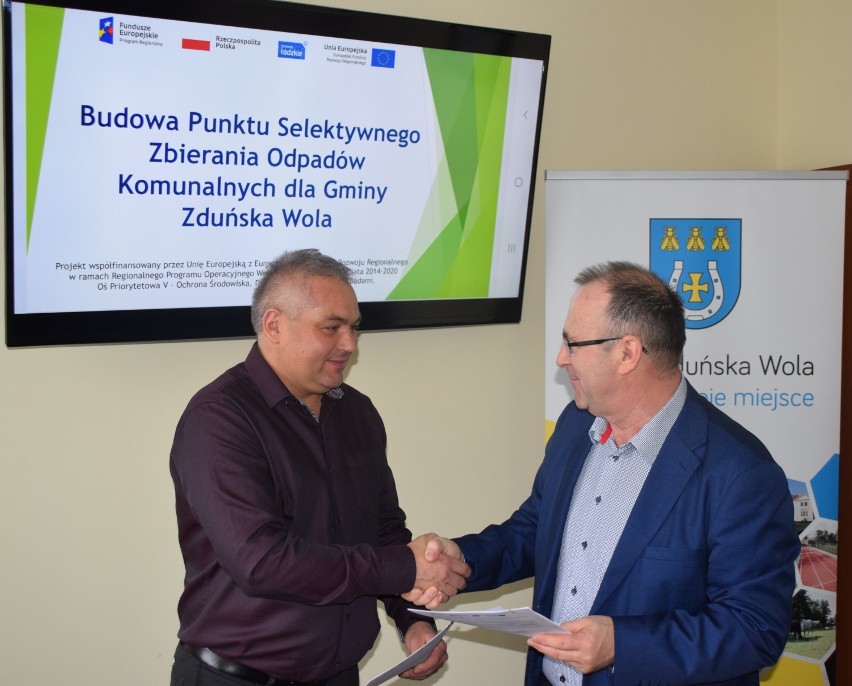 Gmina Zduńska Wola wybuduje PSZOK w Tymienicach. Podpisano umowę z wykonawcą