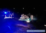 Wrocław. Pijany kierowca uciekał przed policją. Swój rajd zakończył na dachu, w rowie (ZOBACZ ZDJĘCIA)