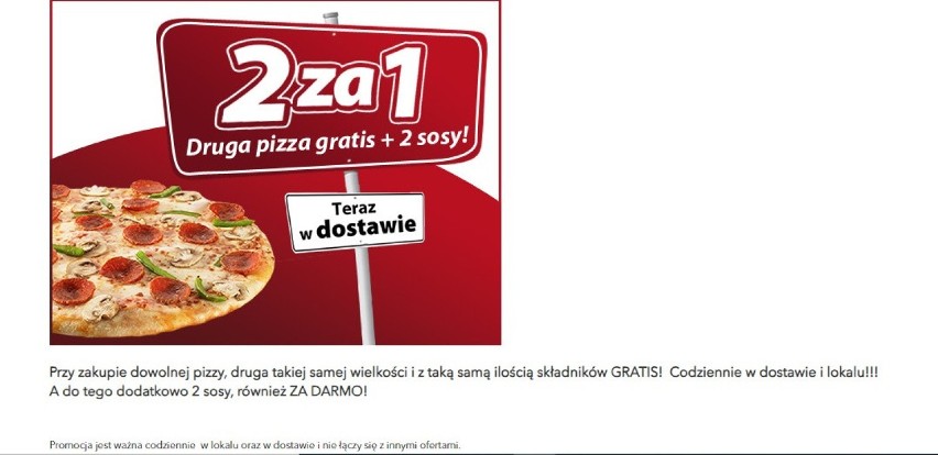 Telepizza

Przy zakupie dowolnej pizzy, druga takiej samej...