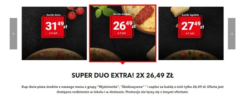 Telepizza

SUPER DUO EXTRA! 2X 26,49 ZŁ
Kup dwie pizze...