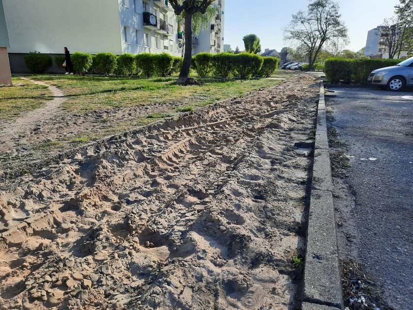 Remont ulicy Jeżyka w Wągrowcu. Trwają praca. Zmniejszy się liczba miejsc parkingowych!