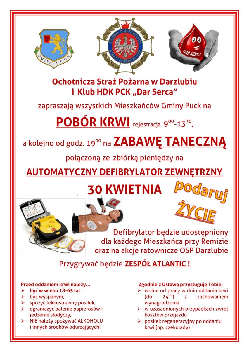 Oddaj krew w Darzlubiu (30.04.2016)