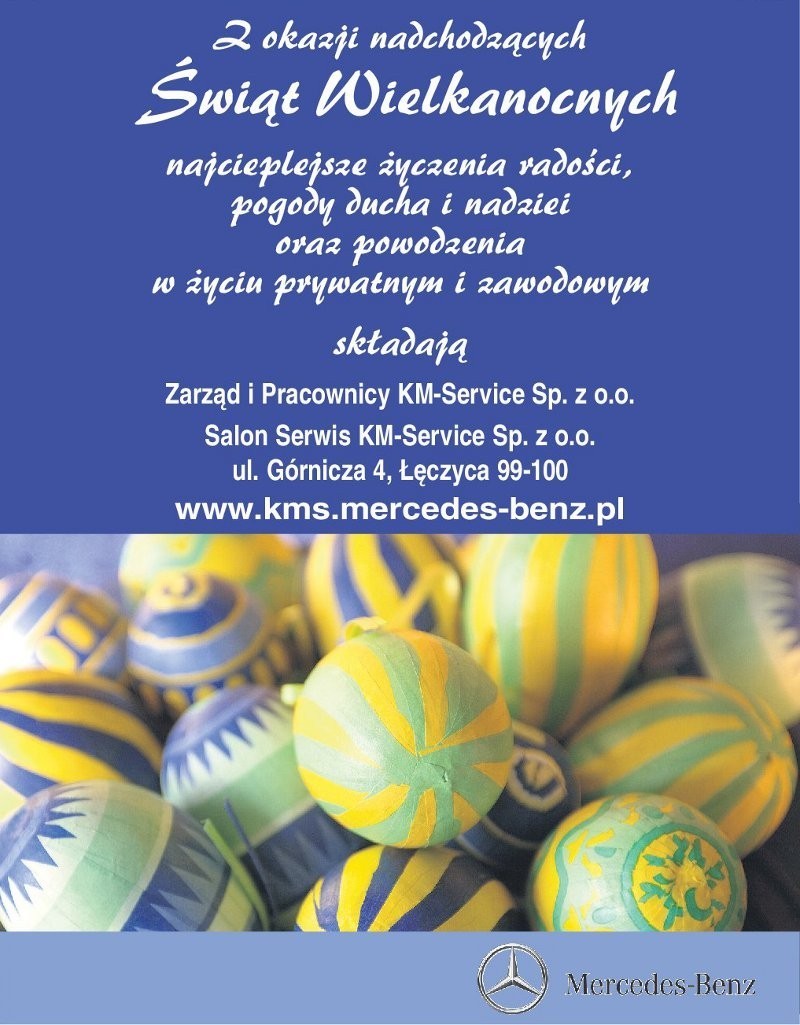 Życzenia składają Zarząd i Pracownicy KM-Service Sp. z o.o.
