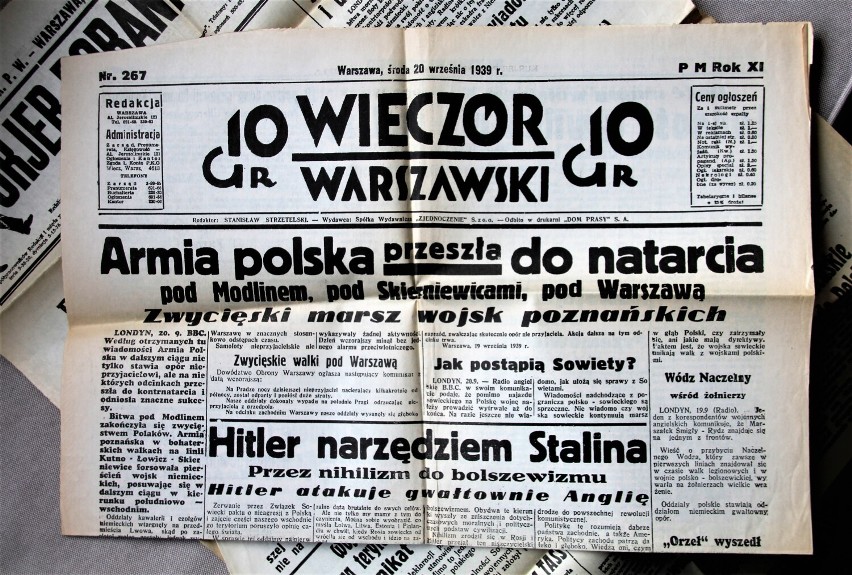Wieczór Warszawski z 20 września 1939 r. (ze zbiorów...