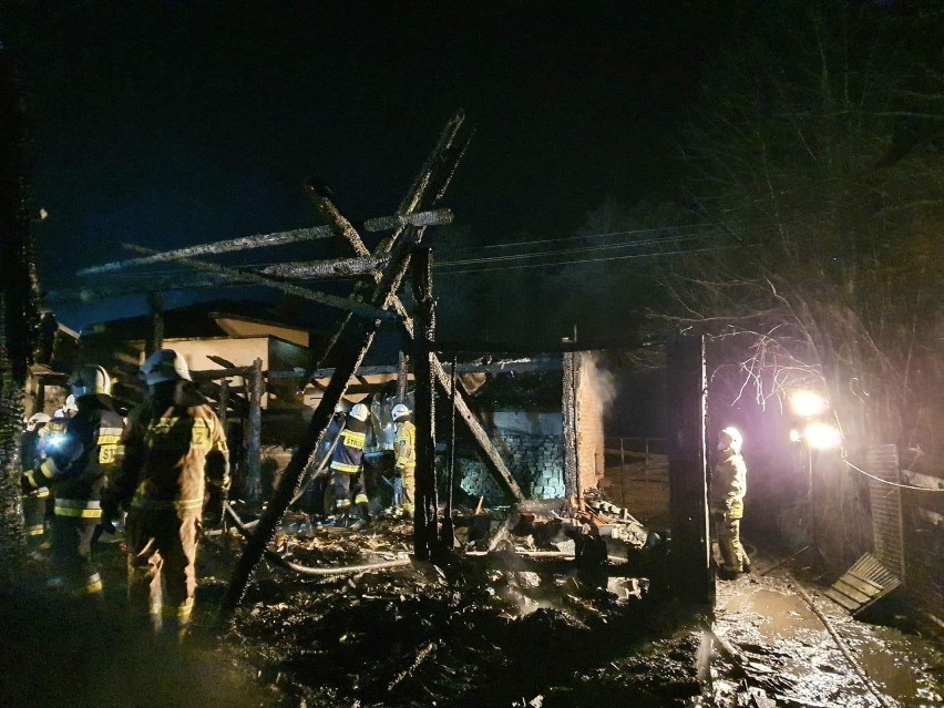 Pożar domu w Sułkowicach pod Andrychowem