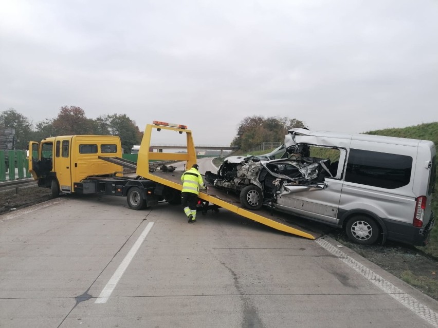 Wypadek na autostradzie A4 12.11.2020