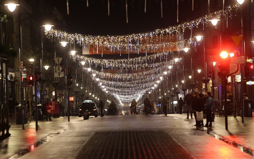Świąteczna iluminacja ulicy Piotrkowskiej w Łodzi 2015