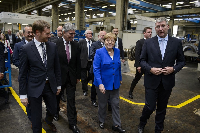 Angela Merkel odwiedziła fabrykę Siemens w Goerlitz. Zobacz ZDJĘCIA!