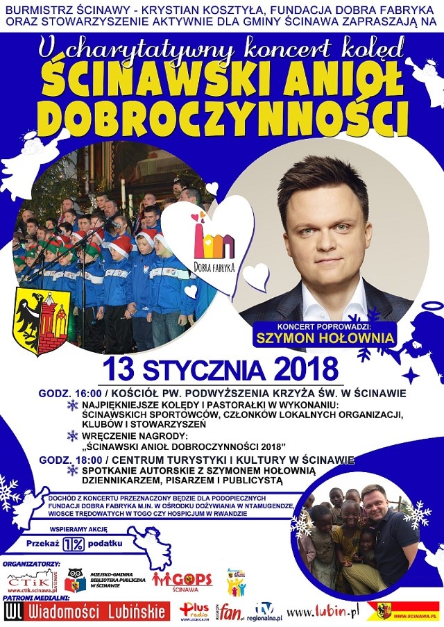 Szymon Hołownia poprowadzi koncert dobroczynny. Ścinawski Anioł Dobroczynności już w sobotę!