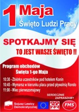 1 Maja w Koninie. Pochód i wiec pierwszomajowy