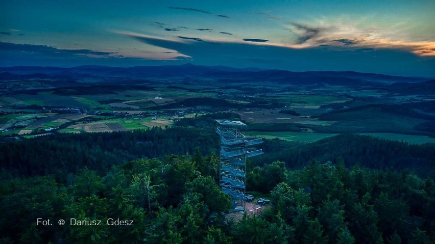 Odkrywamy nasz region. Wieża na Trójgarbie o zmierzchu (UNIKALNE ZDJĘCIA)