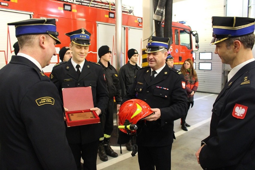 Uroczyste pożegnanie zastępcy dowódcy JRG Chodzież 