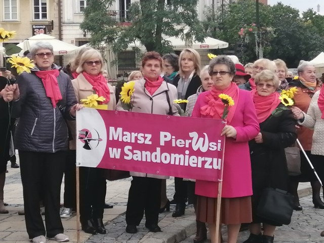 "Weź nie gadaj, weź się zbadaj" - pod takim hasłem w Sandomierzu wokół Ratusza przeszedł VI "Marszu Pier(w)si".