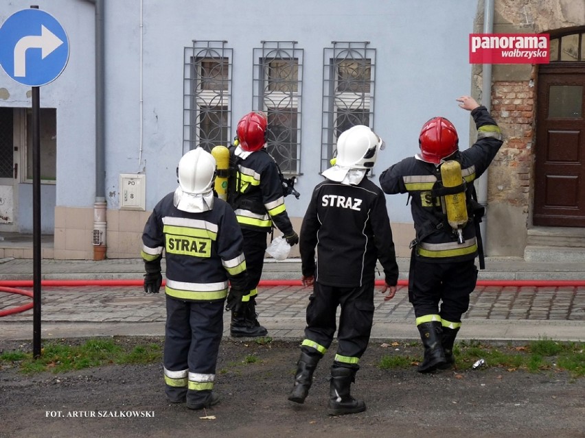 Pożar mieszkania przy ul. Kościelnej w Wałbrzychu