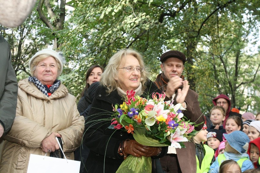 Odsłonięcie pomnika Plastusia w parku Sienkiewicza w Łodzi....