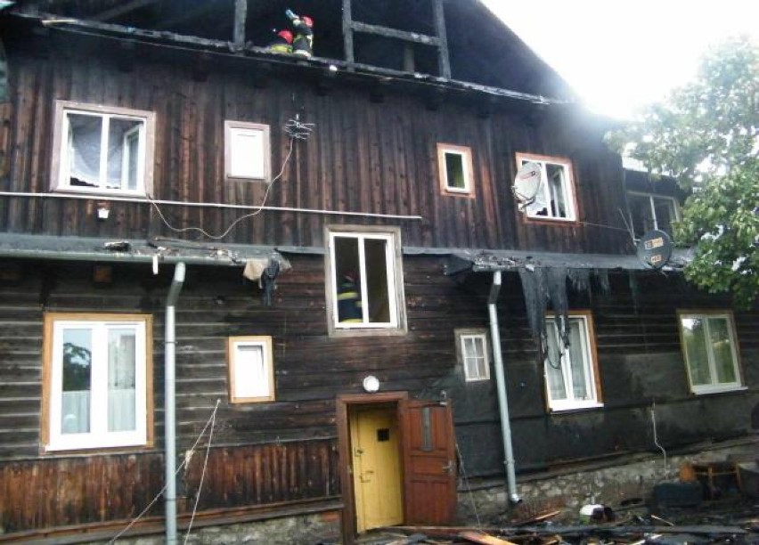 Pożar w Kielcach. Spłonął budynek mieszkalny