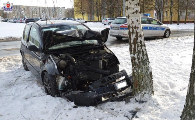 Chełm. W mieście ślisko! Nie trudno o wypadek