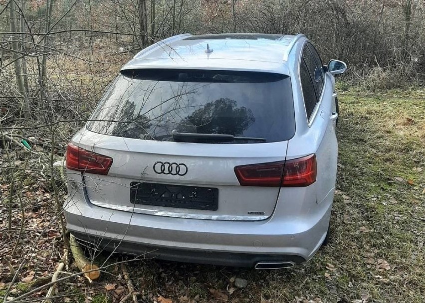 Luksusowe audi znaleziono w kompleksie leśnym pod...