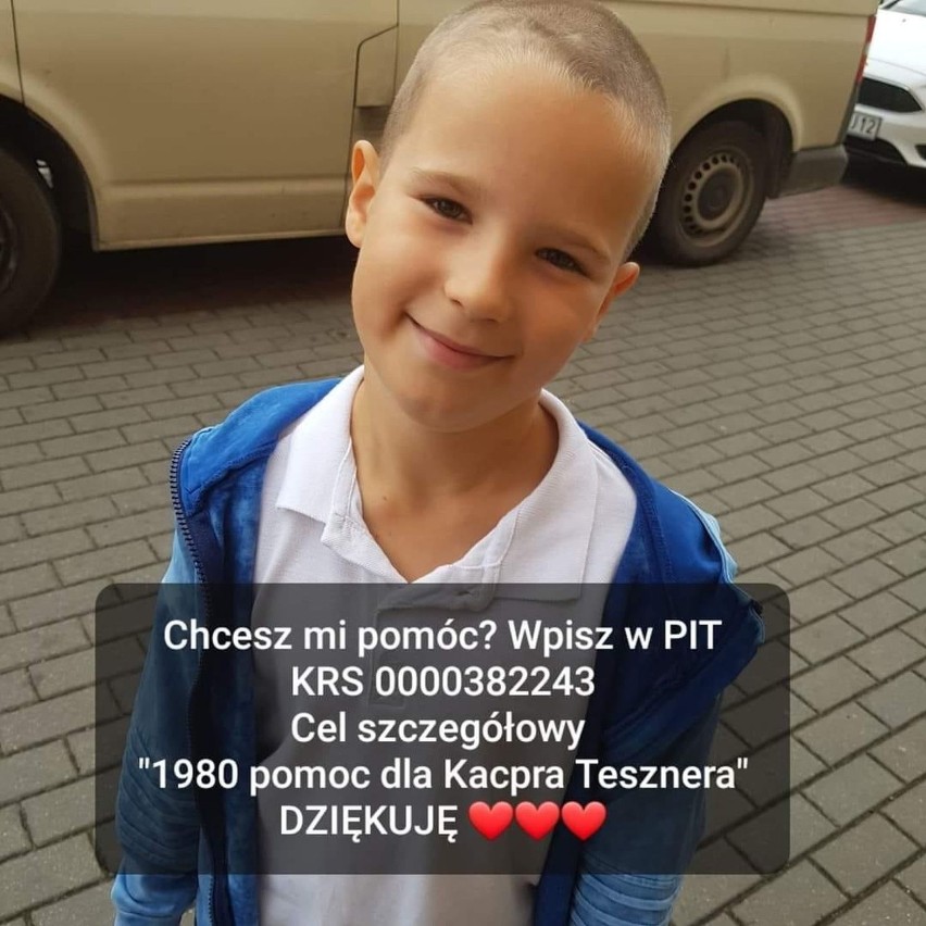 Kacper Teszner z Włocławka wygrał walkę z guzem mózgu....