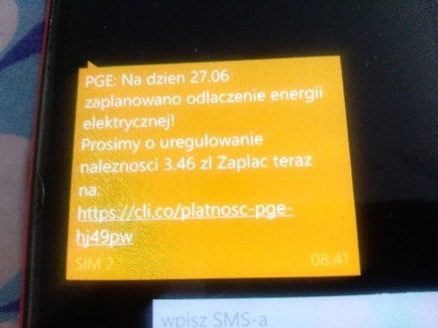 Pan Jacek z Bydgoszczy zapłacił rachunek, a mimo to dostał SMS-a, że zostanie bez prądu