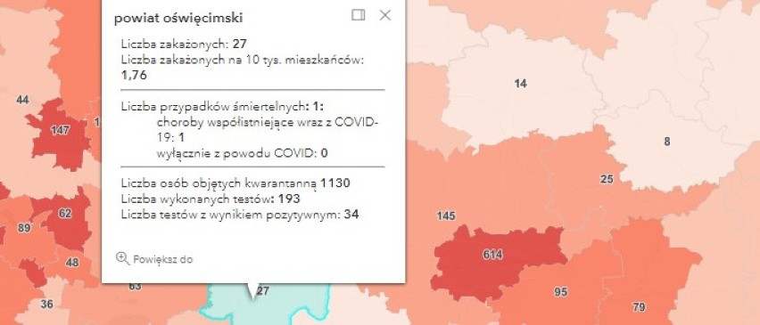 Ponad dwadzieścia trzy tysiące zakażeń COVID-19 w Polsce. W powiatach oświęcimskim, wadowickim, chrzanowskim i olkuskim są nowe przypadki