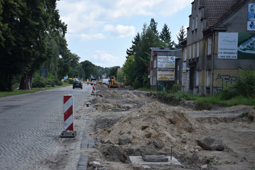 Tak wyglądał plac budowy na ul. Kostrzyńskiej we wtorek 24...