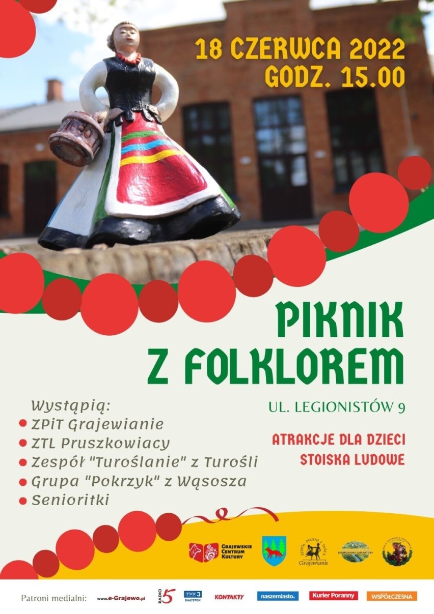 Już w ten weekend po raz 8. odbędzie się Piknik Folkloru w Grajewie