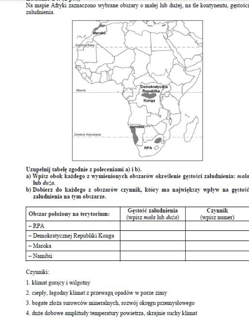 GEOGRAFIA MATURA 2013 ODPOWIEDZI ARKUSZE - maj 2013