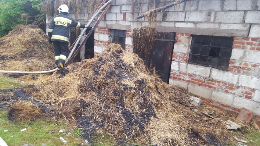 Pożar budynku gospodarczego w Lasowicach Wielkich [ZDJĘCIA], a w Malborku strażacy pojechali do garnka